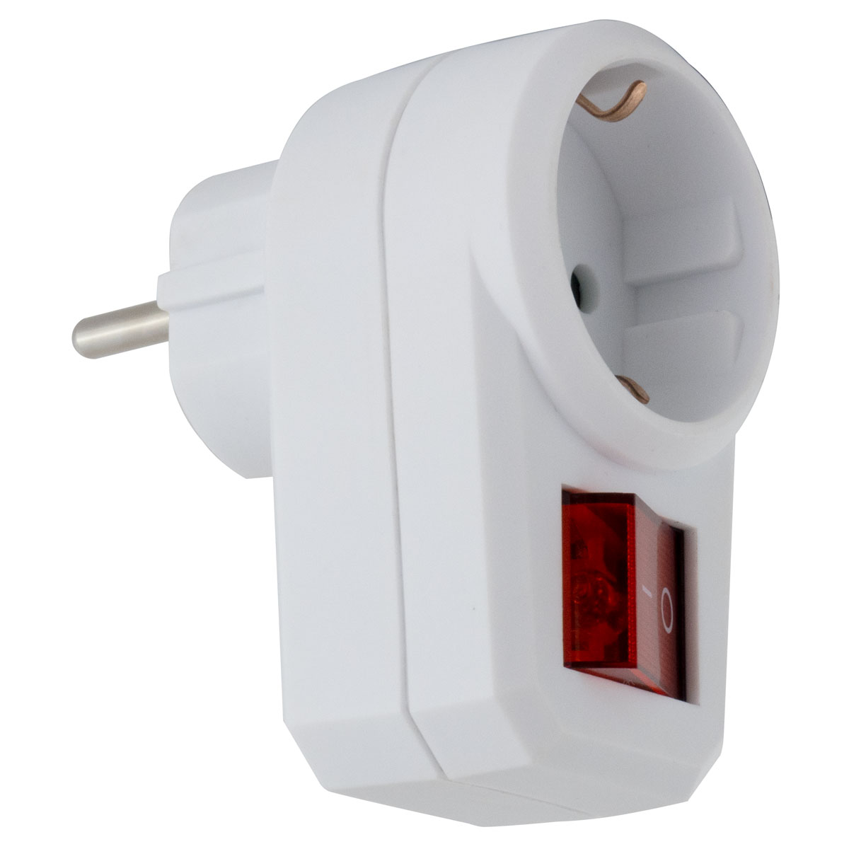 REV Ritter Steckdosenadapter mit Schalter 1fach Schutzkontakt weiß Bild 4