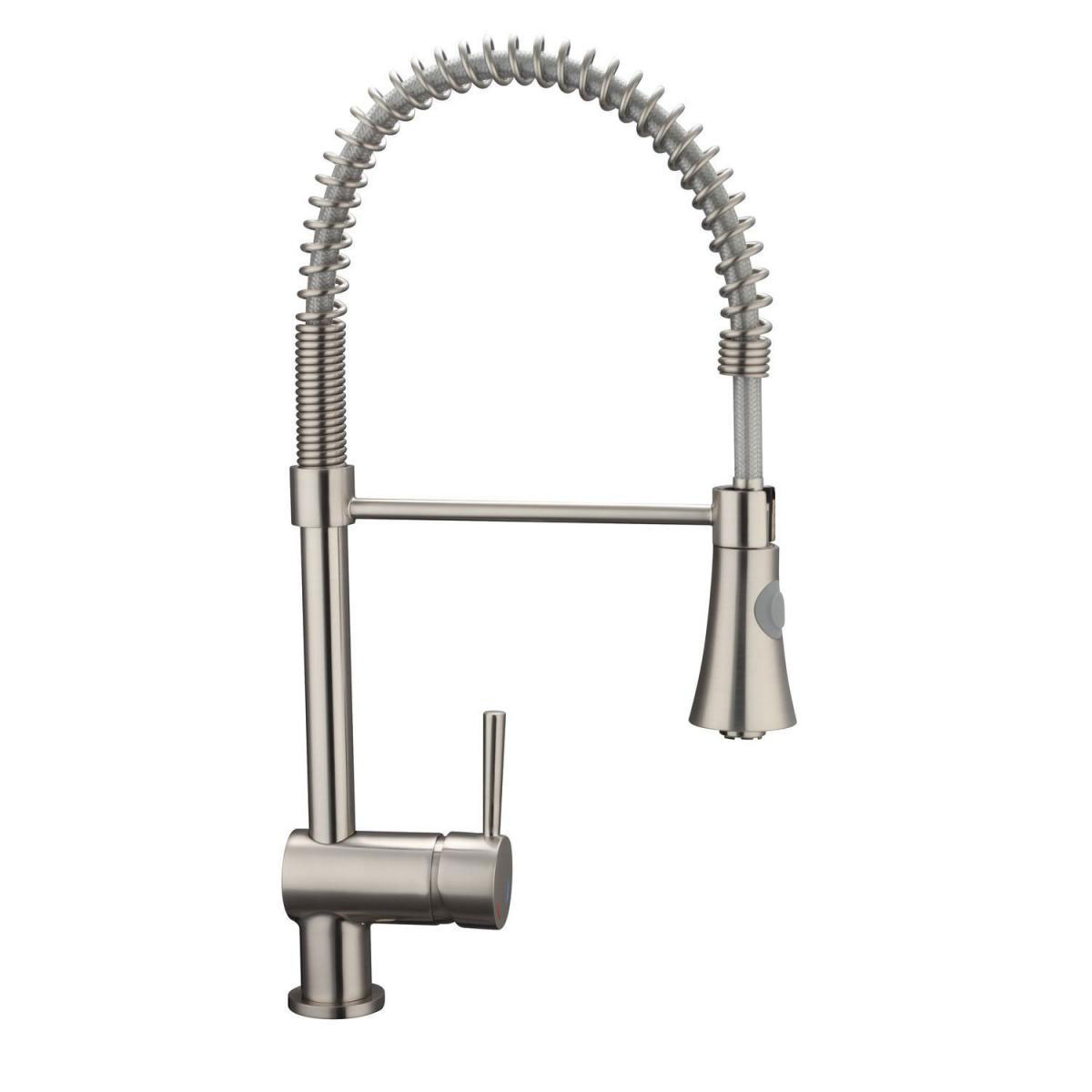 Spiralfeder-Spültischarmatur Cornwall Niederdruck Edelstahloptik