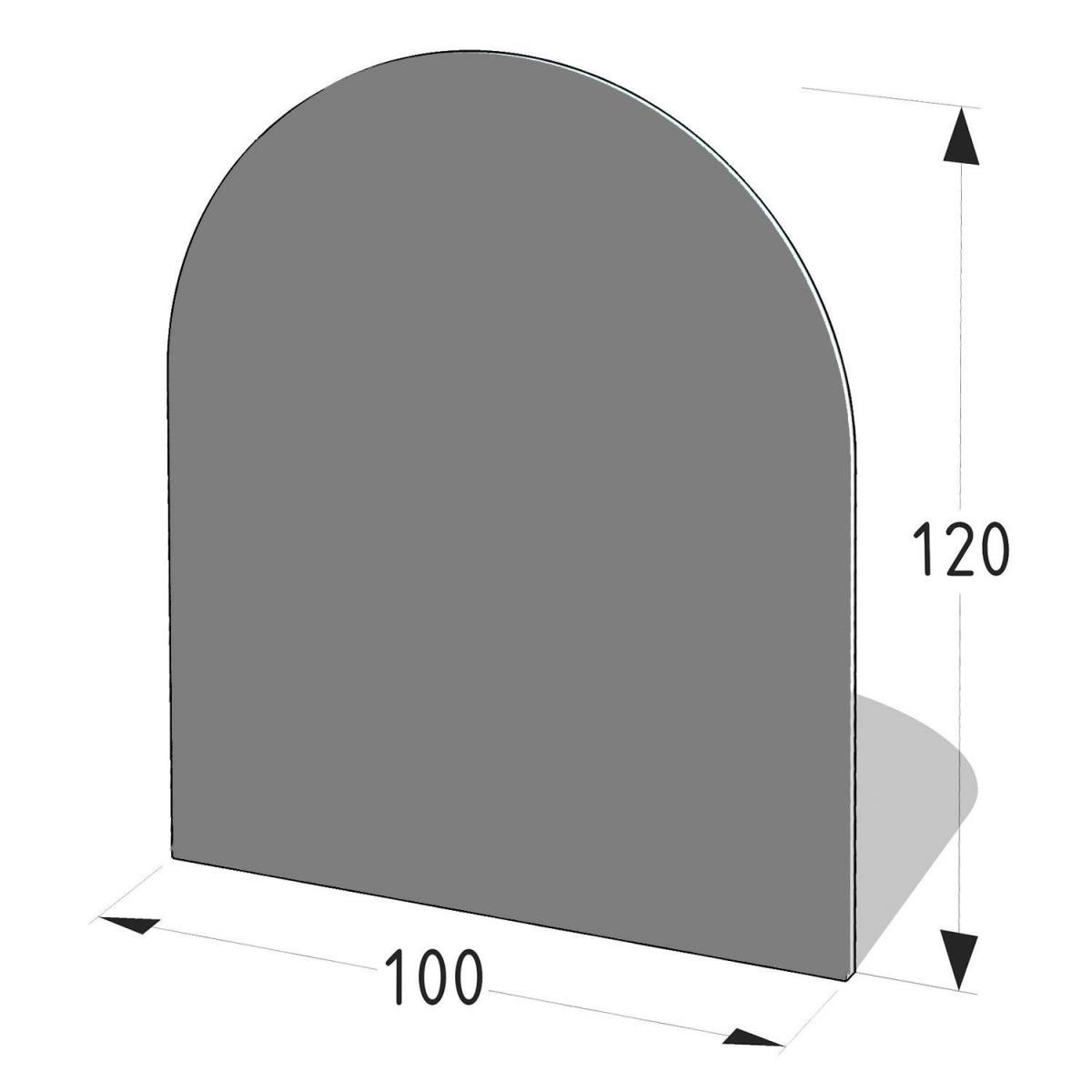 Metallbodenplatte Rundbogen 100 x 120 cm
