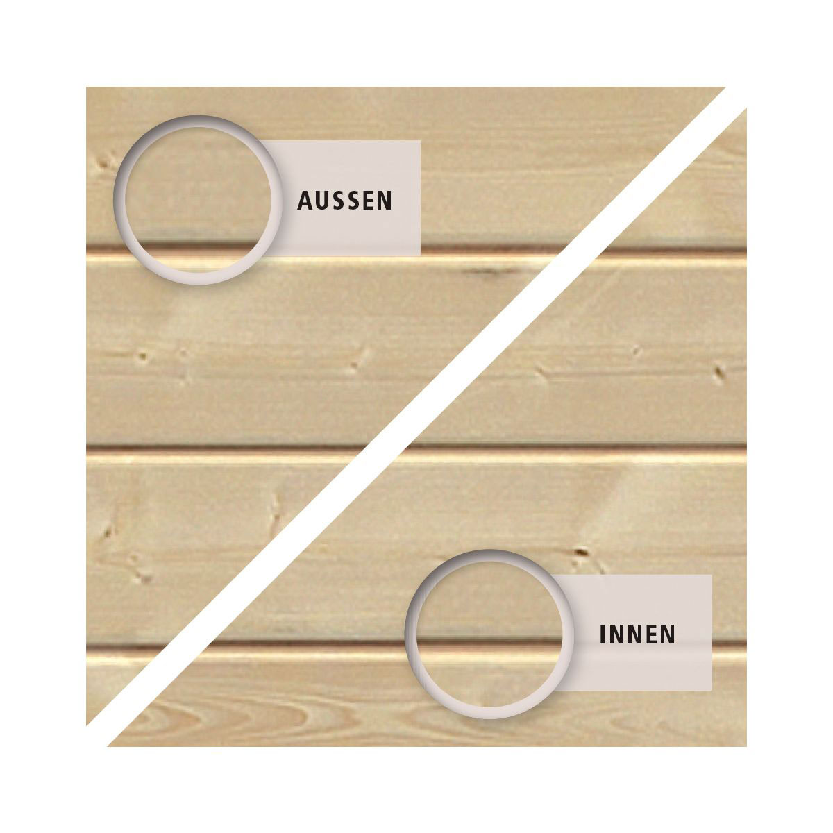 Karibu Gartenhaus Trittau 5 mit Schleppdach naturbelassen Bild 5