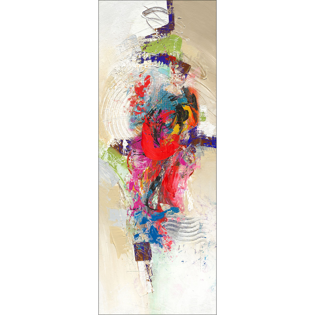 Canvas-Art, Colourful Abstract 30x80 cm