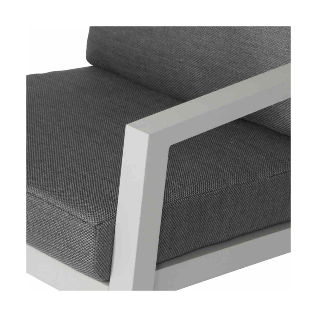 Loungesessel „Belia“, 79x91x81 cm, matt weiß-grau