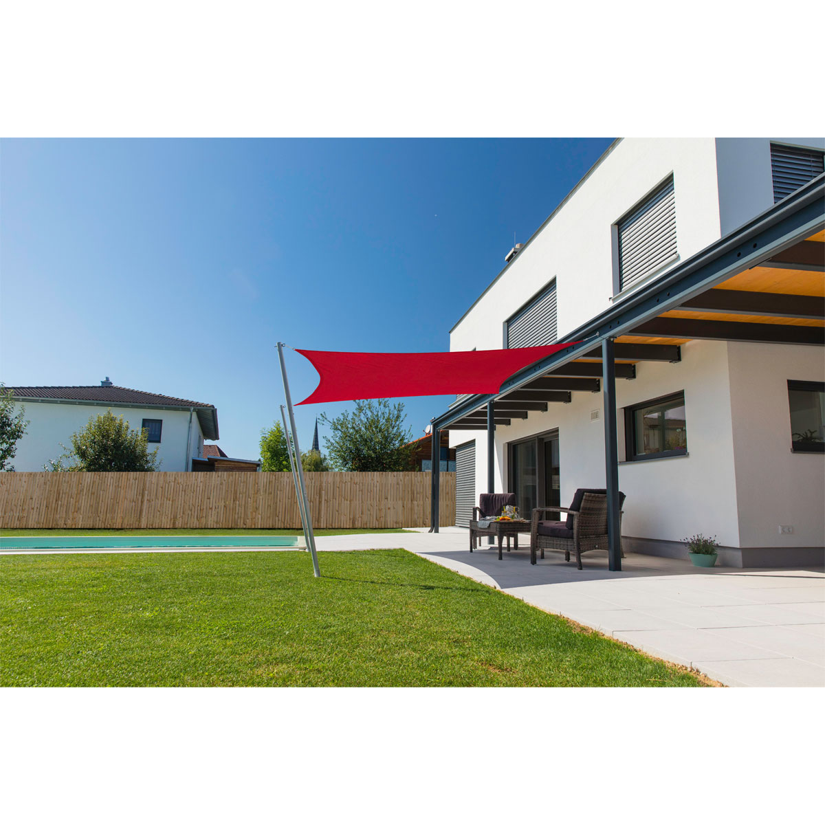 Viereck-Segel Cannes 4 x 4 m brick