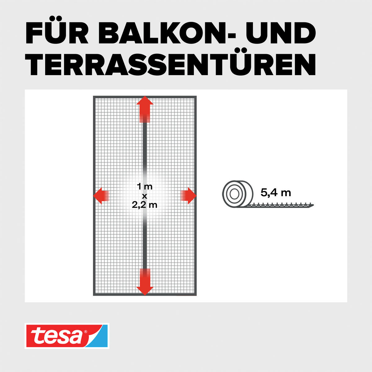 Fliegengitter Anklips-Rahmen für bodentiefe Fenster 1,20 x 2,40m