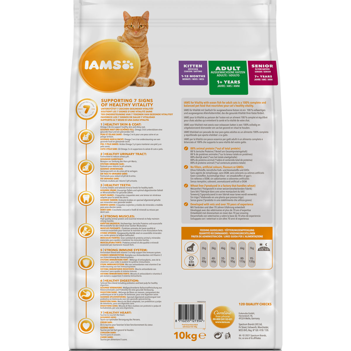 IAMS Trockenfutter Vital Katze mit Seefisch 10 kg Bild 2