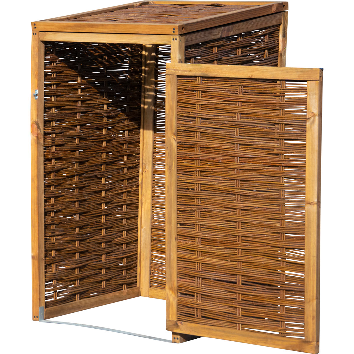 dobar Holz-Mülltonnenbox 70 x 83 x 132 cm braun Bild 6