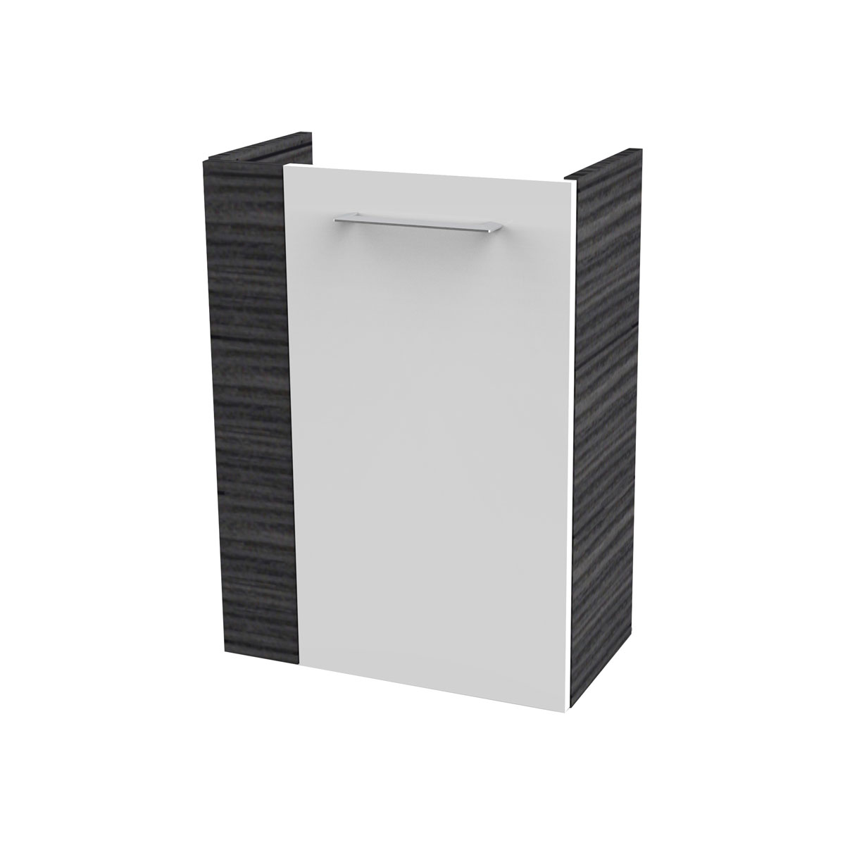 Fackelmann  Gäste-WC Waschtischunterschrank rechts SBC 440 x 600 x 243 mm DarkOak/Weiß