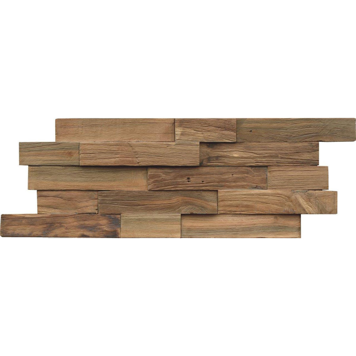 Indo FSC Teak Paneel 10 Stück 500 x 200 x 10-20 mm Bild 2