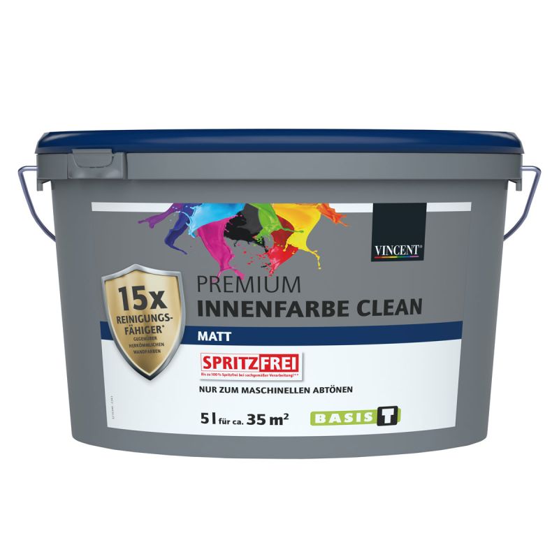 Vincent Wandfarbe Premium Innenfarbe Clean MIX IT! matt 5 L online kaufen